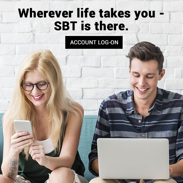 Wherever life takes you - SBT is there. Account Log-On.