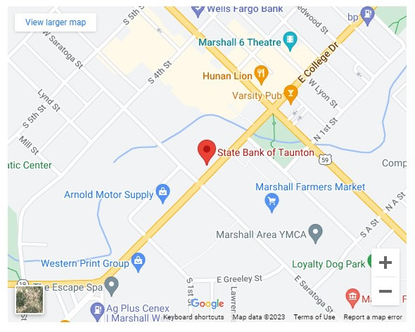 Google Map for Marshall Location